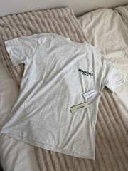 Essentials Fear of God ESSENTIALS oatmeal Gray Logo Graphic Crew Neck T-Shirt XS