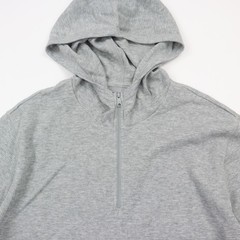 Polo Ralph Lauren Waffle Knit Thermal Hoodie Shirt Mens Medium Gray 1/4 Zip