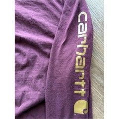Carhartt Long Sleeve Graphic Tee Burgundy Maroon Loose Fit Cotton Men L TK0231-M