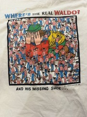 Collectible Where’s The Real WALDO?White Graphic T-shirt 1990 Martin Handford XL