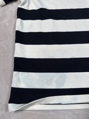 Non Stock MFG Striped Shirt Size Large Thick Cotton Single Stitch