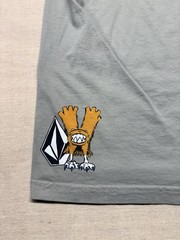 Vintage Volcom Mens Size Small Gray Graphic T Shirt Vibrant Monster Design