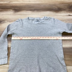 Jachs Waffle Knit Thermal Mens Large Heritage Cotton Blend Crewneck Grey Shirt