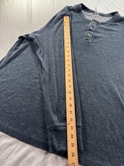 LEVI’S Strauss Henley Mens Sz XXL L/S Shirt Top Blue Thermal