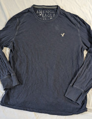 AMERICAN EAGLE SEVENTY SEVEN LONG SLEEVE MEN’S SHIRT SIZE XXL BLUE MAN’S CLOTHES