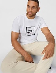 Nike Men’s NSW Futura Air Square Tee Crew Neck White Size XXL