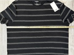 Goodfellow & Co Mens Standard Fit Short Sleeve T-Shirt, Charcoal Stripe Size XL