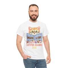 Bookish Cat Lady Summer Reading Story Lover Gift Women Graphic Tee