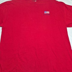 Ronald Reagan President USA Flag Red T-Shirt Men’s Size XL Presidential