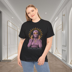 Trends May Change Fashion Masked Woman Streetwear Graphic T-Shirt