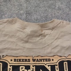 Reno Nevada Bike Rally Shirt Mens Large Beige Double Side Skull Wings Logo 2013