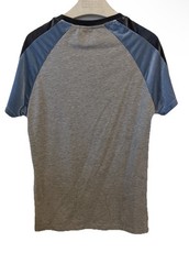 ASOS T-Shirt Men’s Medium Gray Velvet Detail Muscle Fit