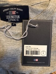 LEXINGTON Clothing Co Justin Tee Shirt Heather Gray Melange Mens S/S Size L