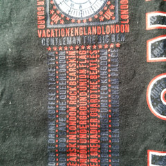 Travel Graphic T-Shirt Large Black Vacation London Big Ben Landmark Souvenir