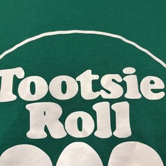 Vintage Tootsie Roll Pop Apple Green & White Shirt Size XL Mens