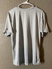 (2) Champion Mens Crew Neck T Shirt Short Sleeve T-Shirt LARGE gray / blue