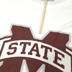 Columbia PFG -MISSISSIPPI STATE- Shirt -L- White Long Sleeve Omni-Shade Fishing