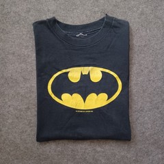 Vtg Batman T Shirt Mens L Black DC Comics Retro Movie Film Tee Single Stitch 80s