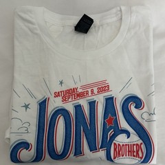 Jonas Brothers 2023 Los Angeles Dodger Stadium Concert T-Shirt White New Size XL