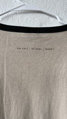 District Threads HOLO HOLO Beige Black Contrast Trim Crew Neck T-Shirt M