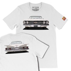 1960 White Chevy Impala The Legend Classic Car, Men’s Gift T-shirts