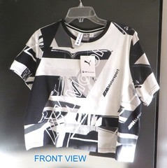 NWT Puma BMW Motorsport MMS WMN Street tee Men’s T Shirt White Black Sz: XL/TG