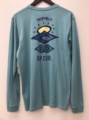NEW Rip Curl Organic Cotton LS Men Medium Sun Shirt Navy Soft Feel