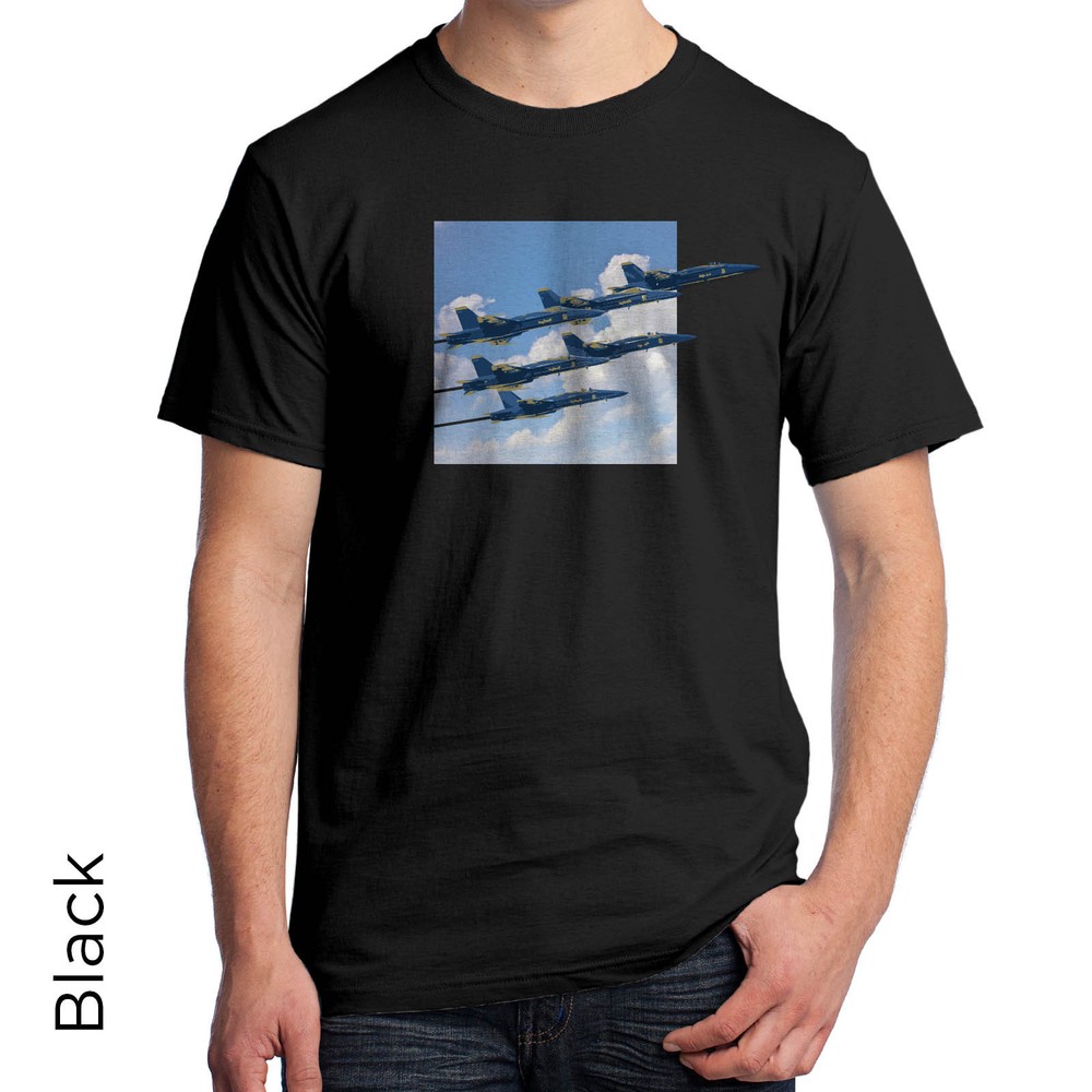 Blue Angels T-Shirt Fighter Jets Flying off the shirt, 3d effect 1121