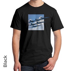 Blue Angels T-Shirt Fighter Jets Flying off the shirt, 3d effect 1121