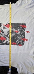 AC/DC Red Lighting T-Shirt Men’s Size XL White Graphic Cotton Tee Angus Young