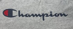 Champion Men’s Gray Logo Graphic Print T-Shirt Crew Neck Short Sleeve Size M