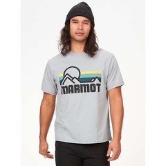 Marmot Graphic T-Shirt Men’s Small Sleet Gray Coastal Logo Graphic Short-Sleeve