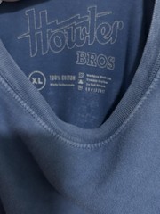 Howler Brothers Men’s Blue T-Shirt Handsaw And Flower Design, Blue With Pocket