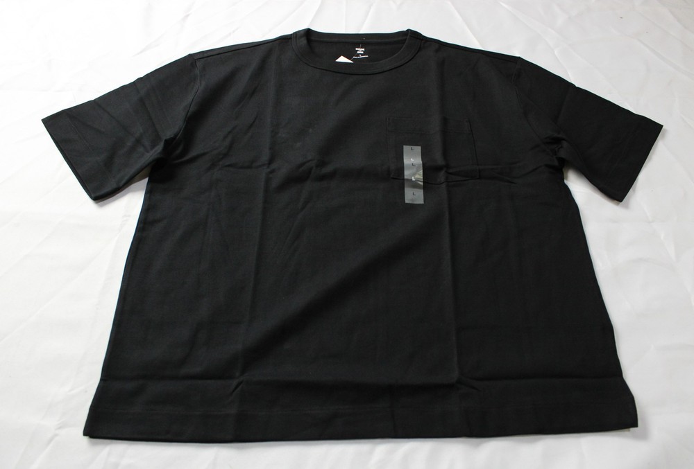 Mode Of One Men’s Short Sleeve Crew Neck Relaxed Tee EH6 Deep Black Large