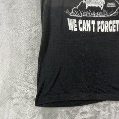 Vintage Oneita Shirt Mens Medium Black POW MIA 58044 Vietnam Double Sided Tee