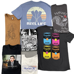 T Shirt Lot of 7 Mens Small Mix Brands 90’s Surf Skate Streetwear Bundle Hurley