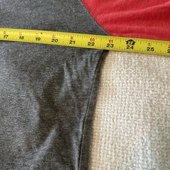 Red And Gray Baseball Style T-Shirt, Fanatics Men’s XL, New