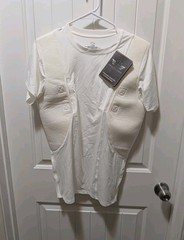 NEW! CCW Tactical Holster Shirt for Concealed Carry – Crew Neck, White Size XL