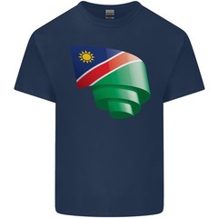 Curled Namibia Flag Namibian Day Football Mens Light Cotton T-Shirt