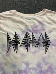 2021 Def Leppard High ‘N’ Dry Tie Dye Long Sleeve Band T-Shirt M/L Double Sided