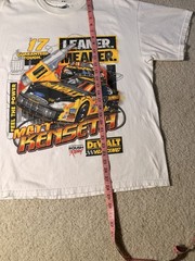 Vintage 2001 Matt Kenseth DeWALT Racing NASCAR T Shirt XL Double Sided M&O Roush
