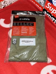 Supreme Hanes Tagless Tees SS22 Olive size Small NEW