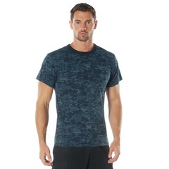 Men’s Midnight Blue Digital Camouflage Short Sleeve T-Shirt Rothco 88947