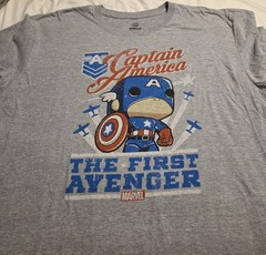 Funko Pop! Marvel Captain America First Avenger Gray Graphic T-Shirt 2XL