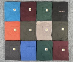 Carhartt Pocket Tee Bundle Lot of 12 Size XL Workwear T Shirts USA Mix