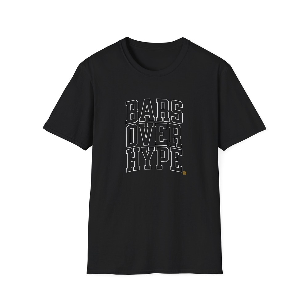 Bars Over Hype Hip Hop Music Tee, Hip Hop Culture Apparel, Rap Music Lover