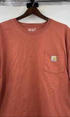 Carhartt Short Sleeve Pocket Tee Shirt Men’s 2XL Orange Workwear