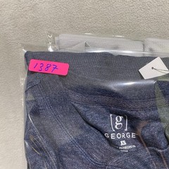 NWT George Henley Thermal Style Knit Shirt Extra Small Light Gray Blue Lot of 2