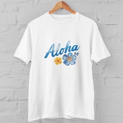 Aloha T Shirt Hawaiian Flower Tee Summer Beach Vacation Shirt Cotton Unisex