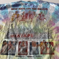 New Kids On The Block Mixtape Tour 2022 Men T-Shirt2XL Tie Dye Pink Double Sided